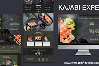 create kajabi website or landing page in kajabi