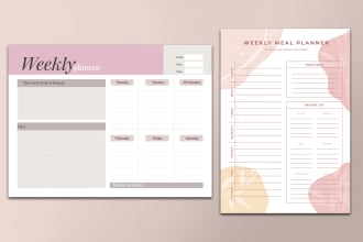 design custom planner, calendar, journal, books, ebooks