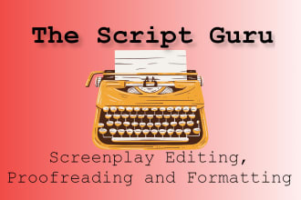 edit, proofread and format your screenplay or script