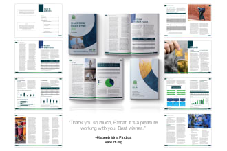 design annual report, company profile, booklet etc
