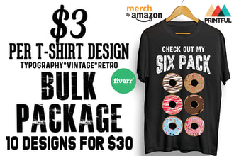 random trendy bulk t shirt design for amazon