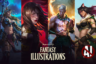paint semi realistic fantasy art