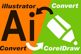 convert coreldraw to ai or adobe illustrator to cdr vector jpg png psd