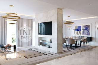 create 3d render interior high quality for your idea