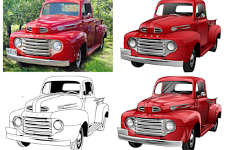 turn your car or truck into a stunning vector illustration