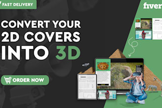 convert your 2d covers into 3d digital product bundle mockup