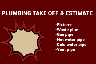 do plumbing material take off and cost estimation