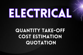 do electrical take off and cost estimates