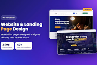 do website redesign and landing page design in figma