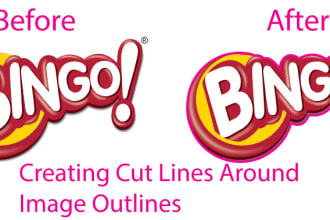 create cutlines or die cutline around outline of any image