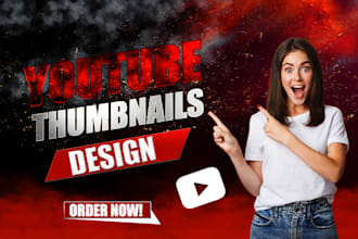design viral and eye catching youtube thumbnails