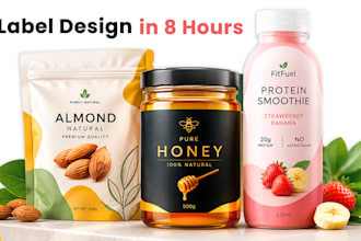 design product label bottle label design