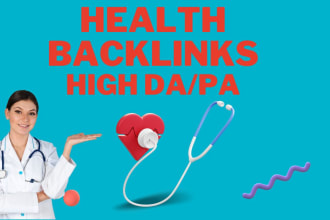 provide high quality health and fitness related backlinks