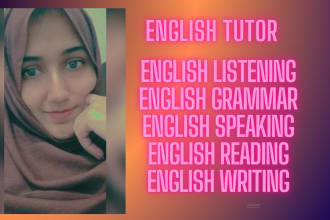 be your online english tutor or english teacher