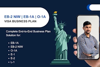 prepare eb2 niw, eb1a, eb5, o1a, e2, e1, and l1 business plan
