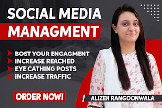 do monthly social media management and account manager