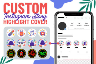create customized icons for instagram story highlight  cover