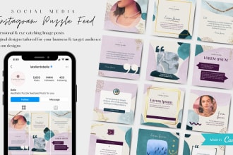 create high quality aesthetic instagram puzzle feed