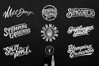 design awesome typography for logo, mechandise, band and more