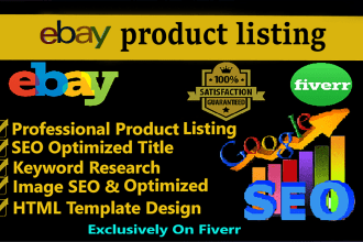 ebay product listing with seo optimize ebay template design