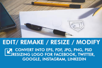 edit logo redraw redo resize remake or modify within 1 hour