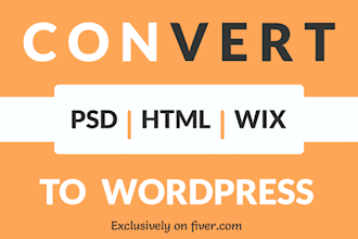 convert clone psd, jpg , scratch to  html to wordpress