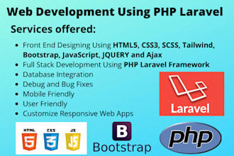 build a full stack laravel website with database and rest API