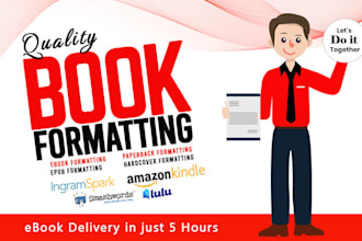 book formatting and layout design, publish ebook, paperback on amazon kindle KDP
