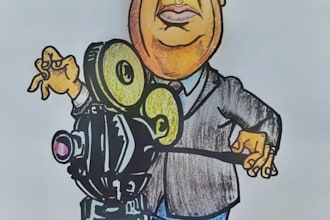 draw cartoons caricatures, avatar portraits, and logo from your photo