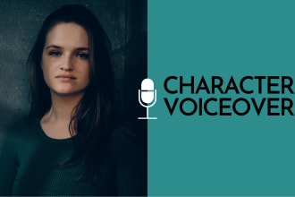 record a female character voice over