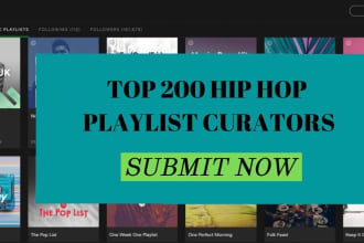 submit your single to top 200 hip hop playlist curators