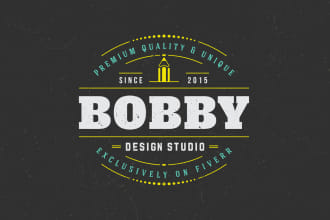 create retro vintage logo design