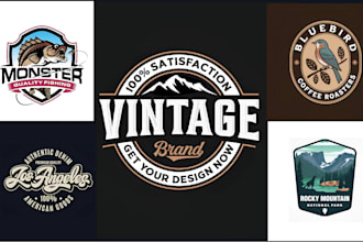 vintage logo, retro, classic, hipster badge, outdoor tshirt design