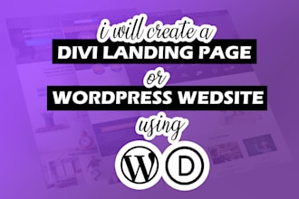 create modern divi landing page or divi website