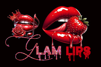 design girly feminine makeup cosmetics lip gloss lash logo