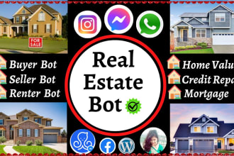 build real estate seller, buyer, renter chatbot using manychat bot