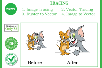 do vector tracing, image tracing or convert raster to vector