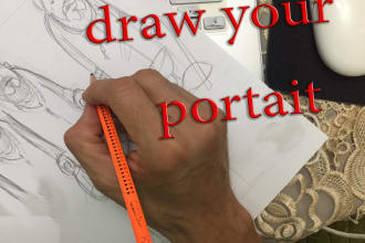 draw your photo into pencil drawing or water colors or illustration