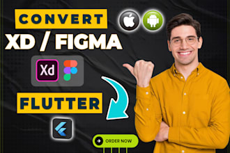 be your flutter developer and convert figma to flutter, xd to flutter