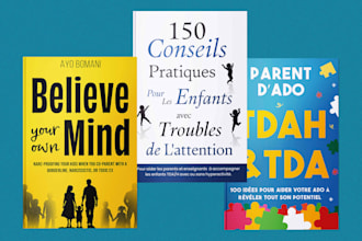 do book cover design or ebook cover design, and amazon KDP