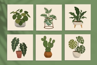 create unique sticker and merchandise flat vector illustration