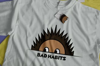 design a simple custom tshirt art and illustration for you