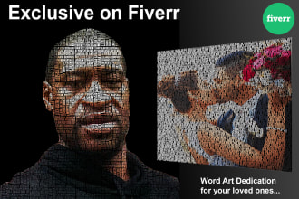 do typography word cloud or word art design from your photo