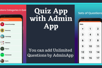 give you a quiz app with admin app