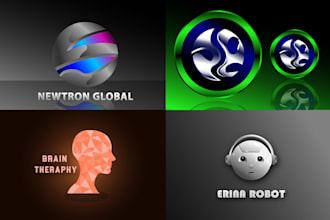 design custom 3d logo, looks real