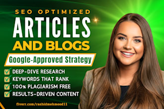 write bulk SEO articles and blog posts as content writer