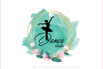design boho feminine, signature watercolor and other logo designs