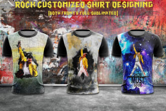 create sublimation shirts design, mockup and vector