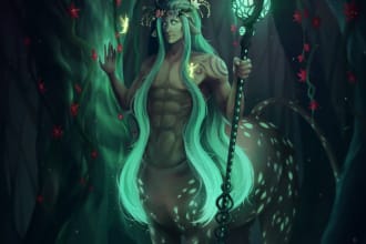draw an illustration in my semi realistic anime style