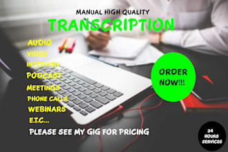 transcribe audio and do video transcription